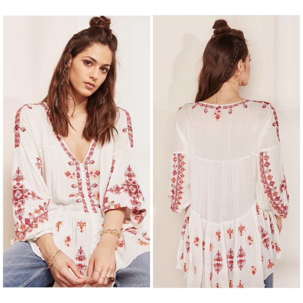 Free People Arianna Tunic in Ivory - Picture 2 of 5